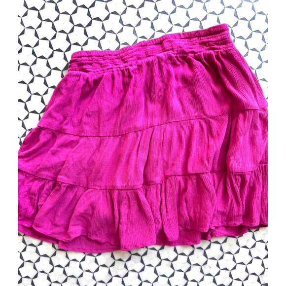 Boden Fuchsia Tiered Skirt Womens Size 8 NWOT Boho Ruffle Hem - Picture 3 of 5
